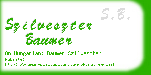 szilveszter baumer business card